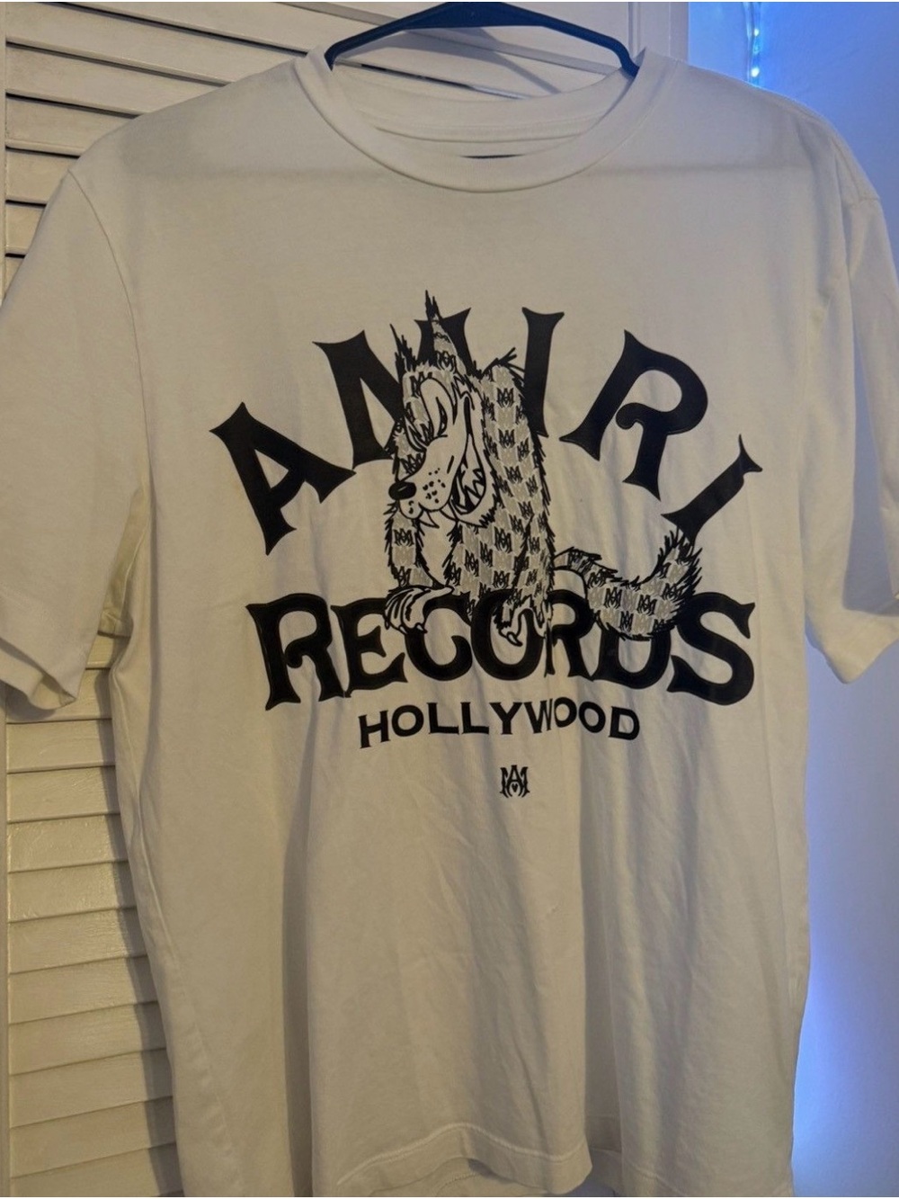 AMIRI White Short-Sleeve 'Records Hollywood' Graphic Tee